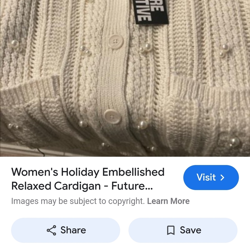 Women's Cream Embellished Cardigan